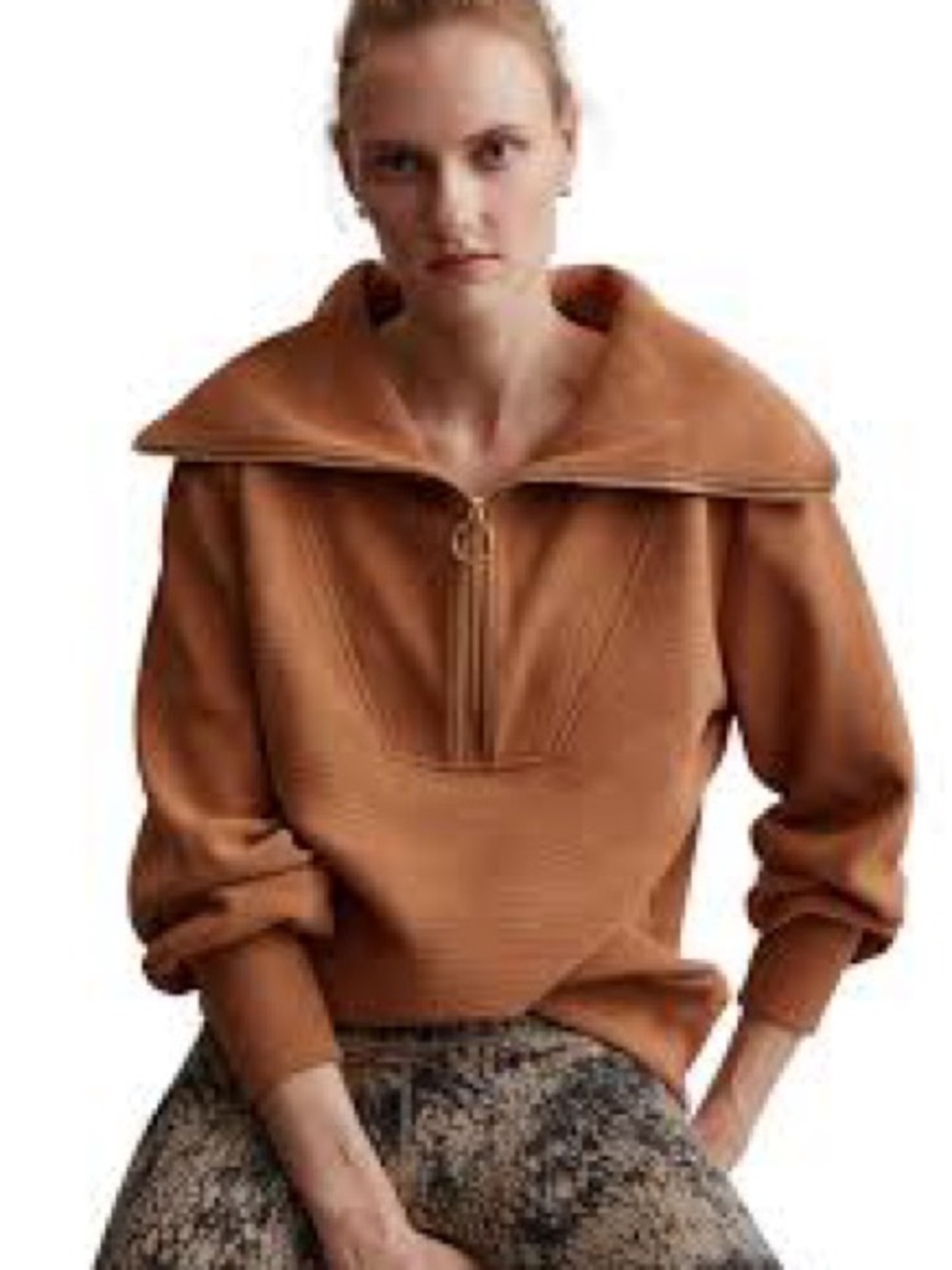 Varley Vine Half Zip Pullover in Camel sz L